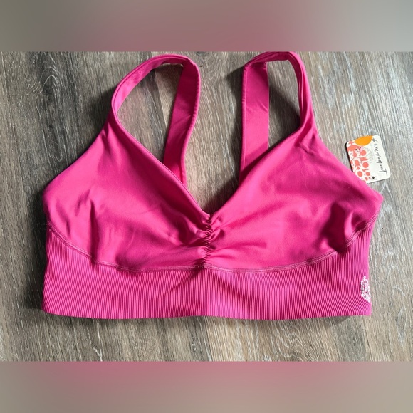 NWT Free People Movement Pink Sports Bra - Picture 2 of 4